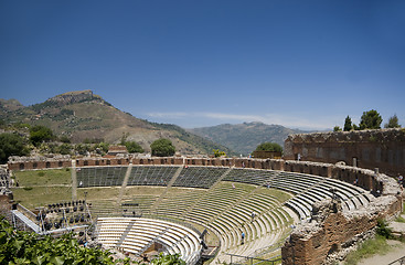 Image showing taormina mt. aetna view