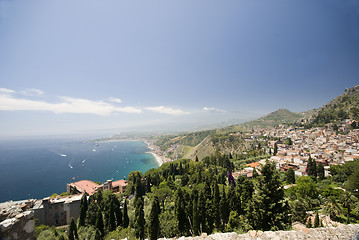 Image showing landscape view taormina sicily