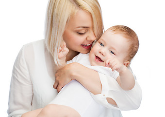 Image showing happy mother with smiling baby