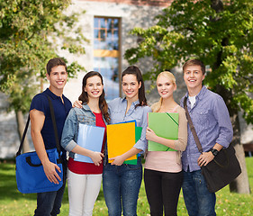 Image showing group of smiling students standing