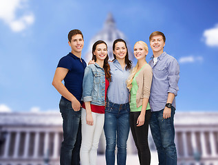 Image showing group of smiling students standing