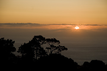 Image showing Sunset over Cape Town