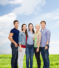 Image showing group of smiling students standing