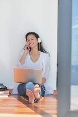 Image showing relaxed young woman at home