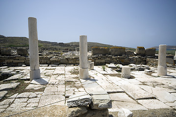 Image showing the oikos and the colossus of the naxians delos island