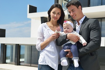 Image showing happy young family at home