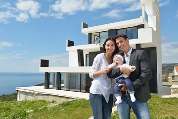 Image showing happy young family at home