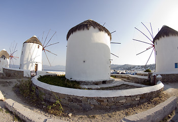 Image showing windmills of mykonos