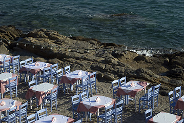 Image showing seaside restaurant