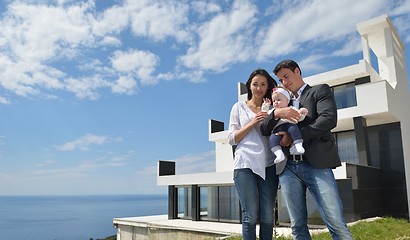 Image showing happy young family at home