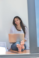 Image showing relaxed young woman at home