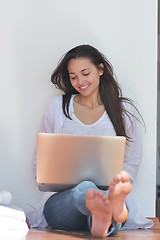 Image showing relaxed young woman at home