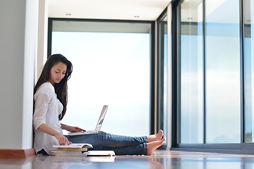 Image showing relaxed young woman at home