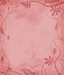 Image showing floral mottled paper red