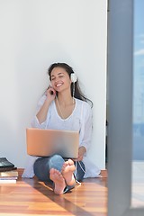 Image showing relaxed young woman at home