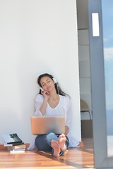 Image showing relaxed young woman at home