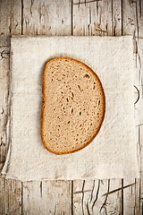 Image showing slice of rye bread 