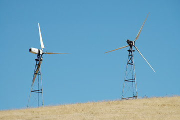 Image showing Wind turbines