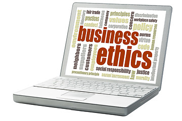 Image showing business ethics word cloud