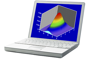 Image showing scientific graph on a laptop