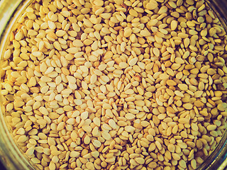 Image showing Retro look Sesame seeds