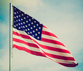 Image showing Retro look USA flag