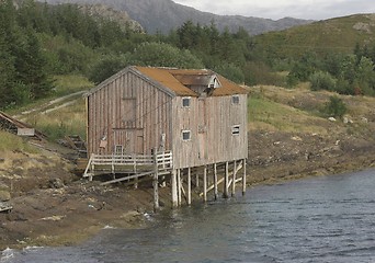 Image showing Old Norwegian seahouse.