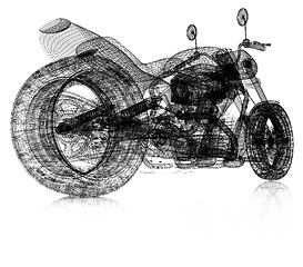 Image showing 3d sport bike background