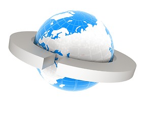 Image showing Earth and two poles