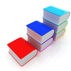 Image showing Glossy Books Icon isolated on a white background