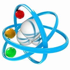 Image showing 3d illustration of a water molecule