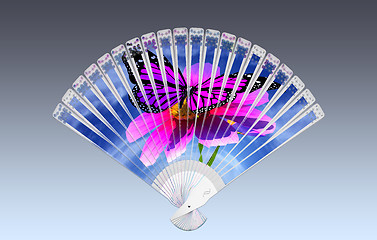 Image showing Colorful hand fan 