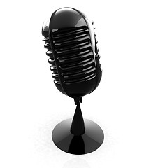 Image showing 3d rendering of a microphone