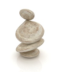 Image showing Glossy spa stones. 3d icon 