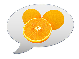 Image showing messenger window icon and citrus