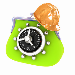 Image showing hard hat on purse safe