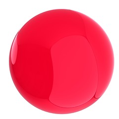 Image showing Glossy red sphere