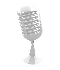 Image showing 3d rendering of a microphone