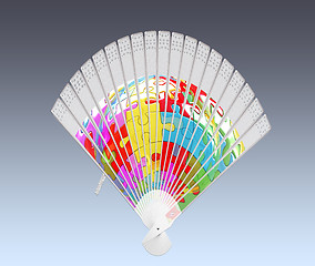 Image showing Colorful hand fan 