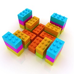 Image showing Building blocks on white 