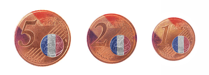 Image showing European union concept - 1, 2 and 5 eurocent