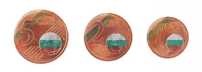 Image showing European union concept - 1, 2 and 5 eurocent