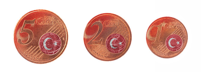 Image showing European union concept - 1, 2 and 5 eurocent