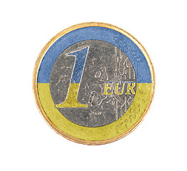 Image showing Euro coin, 1 euro