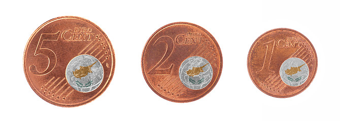 Image showing European union concept - 1, 2 and 5 eurocent