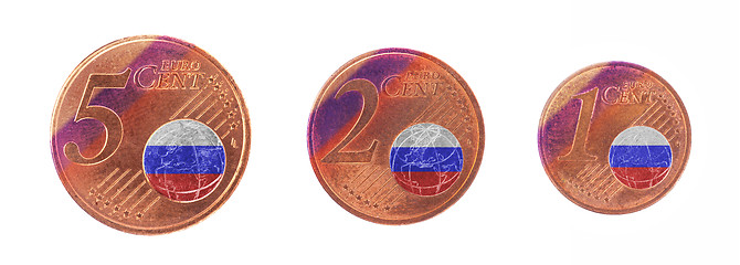 Image showing European union concept - 1, 2 and 5 eurocent