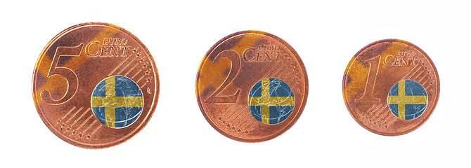 Image showing European union concept - 1, 2 and 5 eurocent