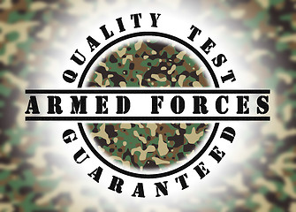 Image showing Quality test guaranteed stamp 