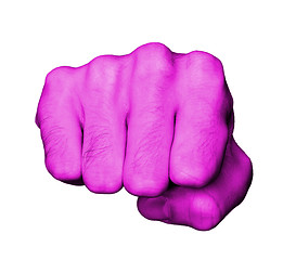 Image showing Fist of a man punching