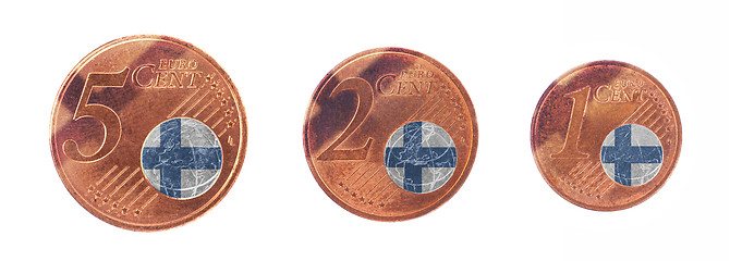 Image showing European union concept - 1, 2 and 5 eurocent